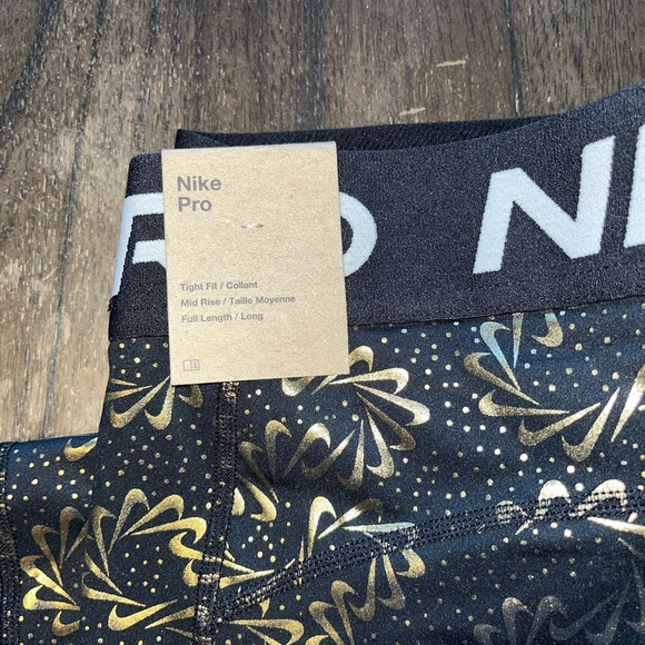 Nike  Gold and Black Leggings - Picture 3 of 4